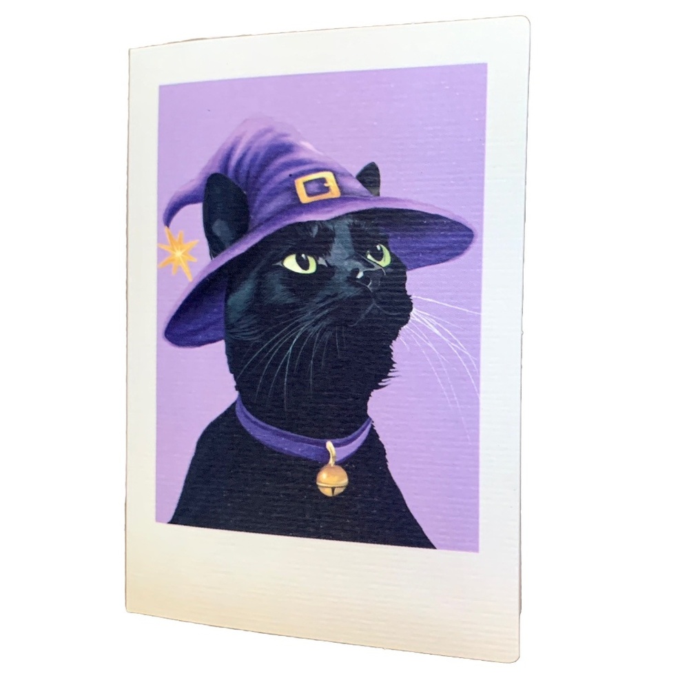 Pop up Greeting Cards 3D Halloween Black Cat In Witch Costume Popup Holiday Gift - Picture 6 of 6